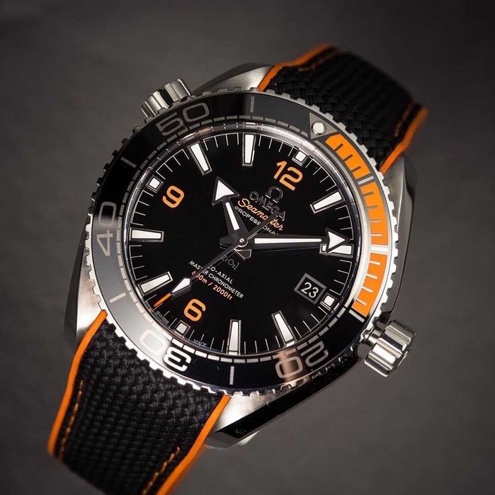 omega seamaster planetocean черно/оранжево
