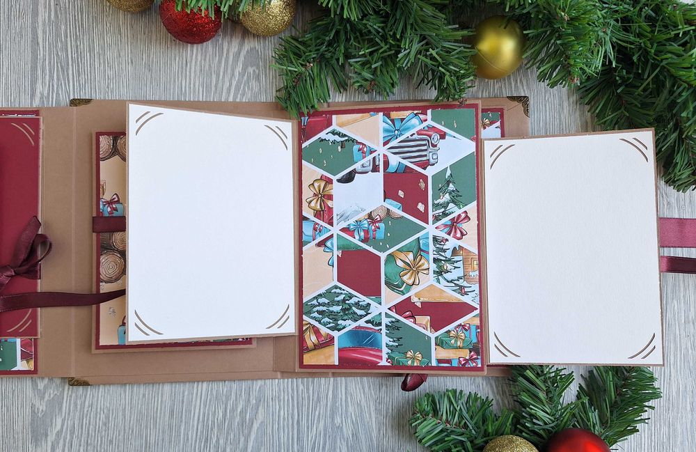 Албум за снимки "Коледно вълшебство" в кафяво, ръчна изработка /35.32