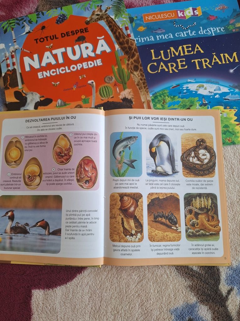 Cărți despre animale și natură, citite, în stare foarte bună