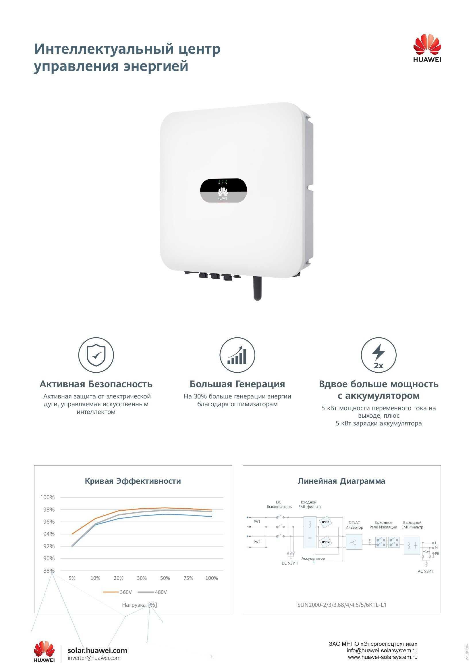 Солнечный инвертор HUAWEI SUN2000-5KTL-L1