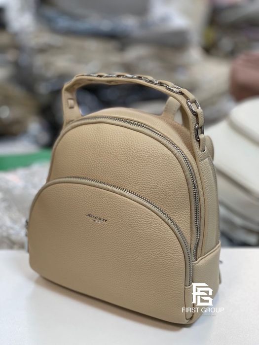 2 в 1 – Дамска раница и чанта – Бежова