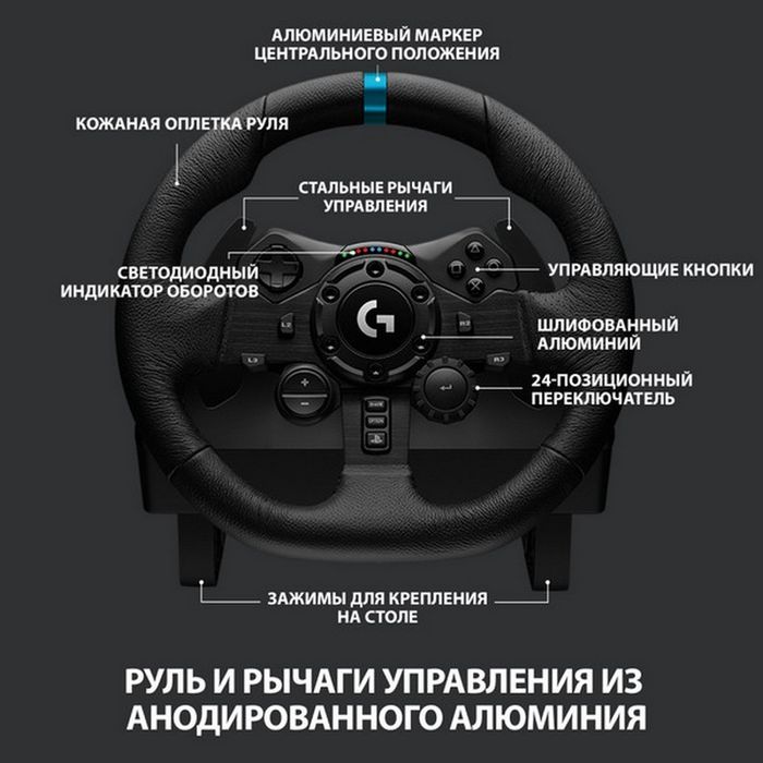 Игровой руль Logitech G923 ПК и XBOX+ кпп механика