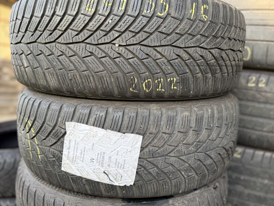 205/55/16 Set 4 buc CONTINENTAL dot 2022.anv M+S iarnă.Impecabile.