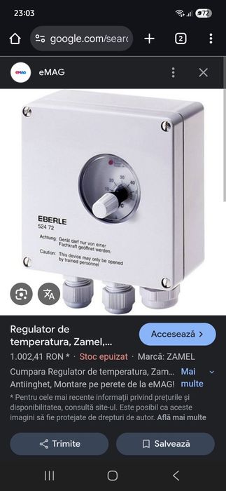 Regulator temperatura zamel