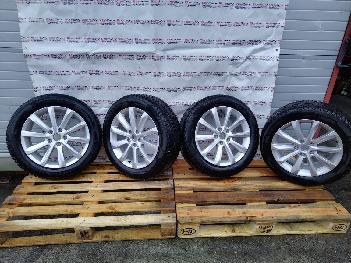 Set jante Volkswagen 5x112 R17 cu anvelope vara Pirelli