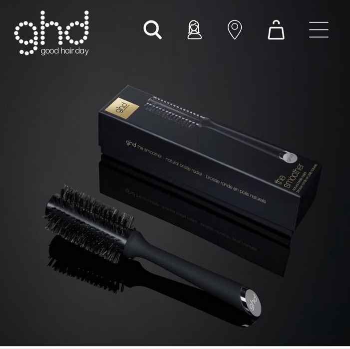 Pachet cu placa par GHD , ondulator conic GHD,  perie rotunda , perie
