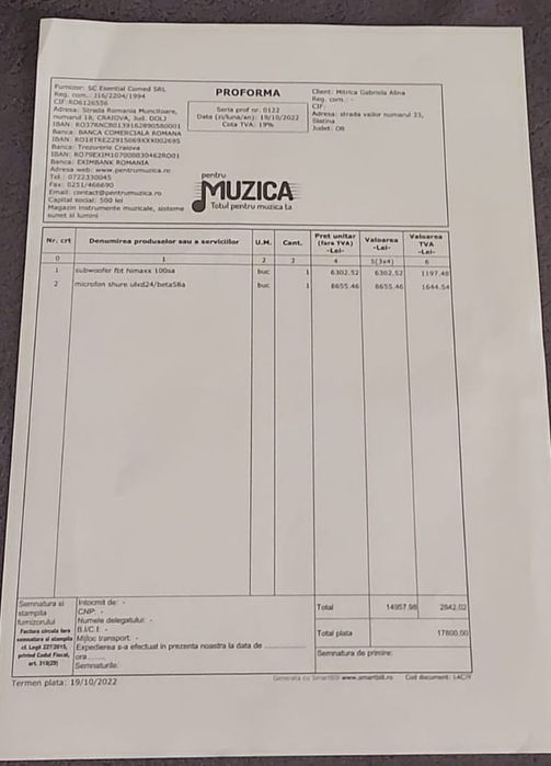 Subwoofer FBT Himaxx 100Sa