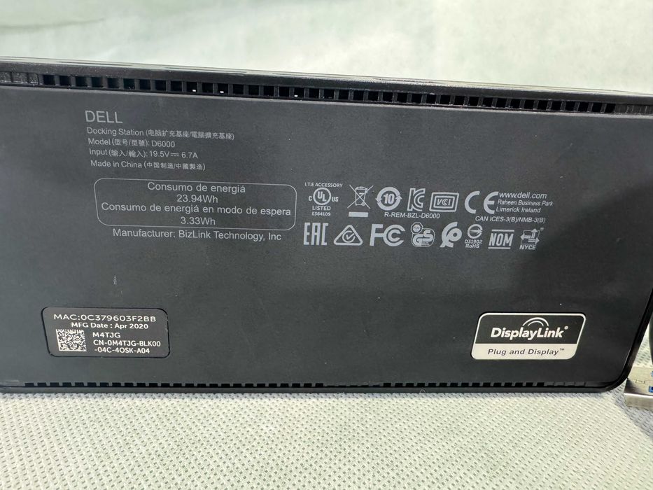 Докинг Станция Dell Universal Dock D6000 / 130 W