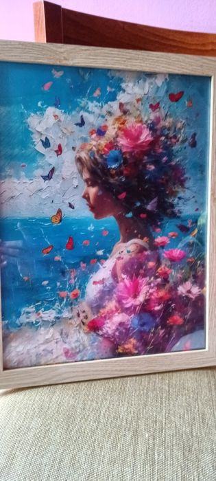 Средиземноморска Прибрежна Сцена-Жива Морска Картина с Балкон,