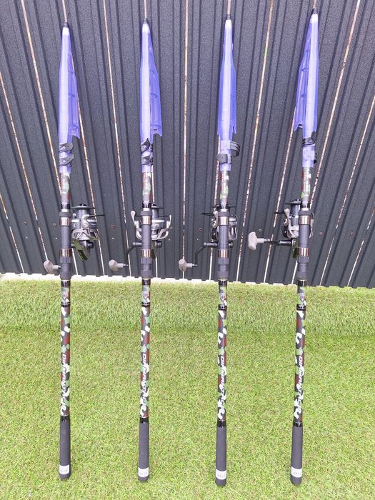 Set 4 Telecarp Camo 3.9m, 3.5 lbs Diamant + 4 mulinete LAC Pro Fl 6000