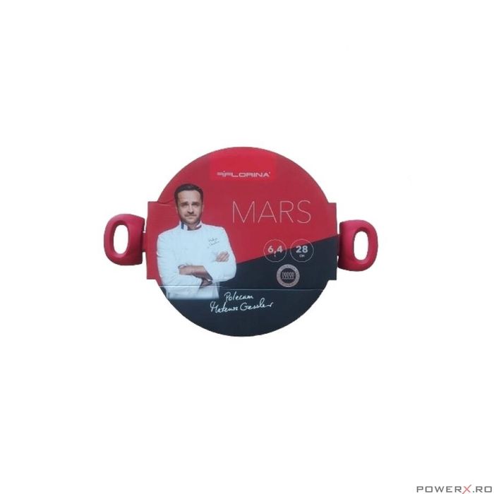 Oala din aluminiu, cu capac, 2 straturi antiaderente, 24 cm capacitate