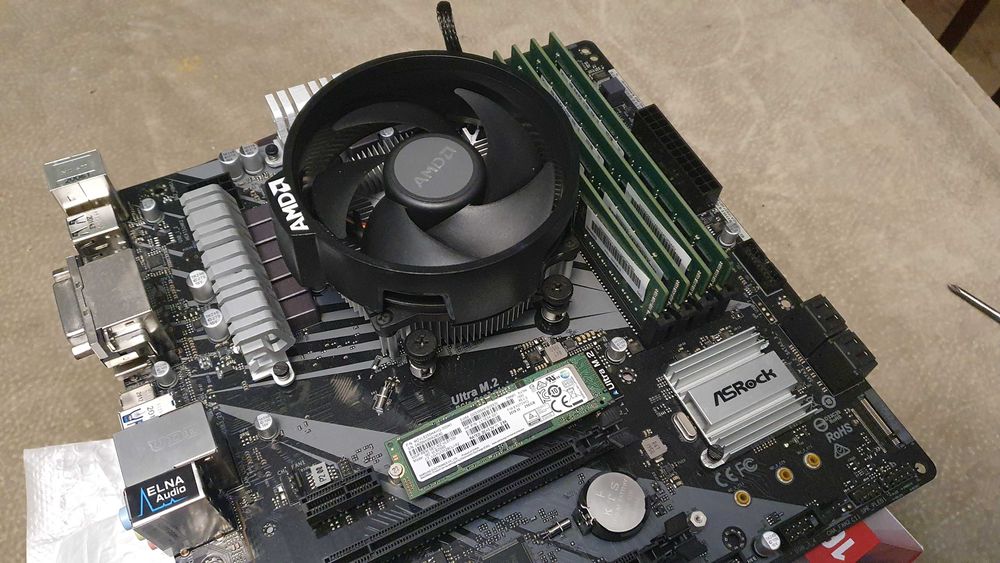 kit ryzen 5 3350g + 16gb ddr4 + ssd 256gb nvme