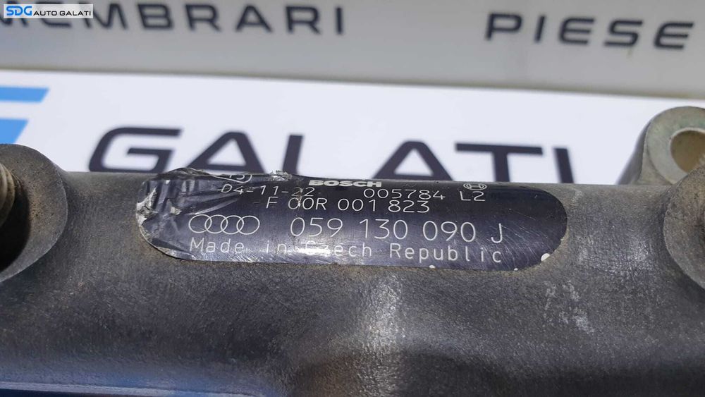 Rampa Presiune Injectoare Distribuitor Carburant Motorina cu Senzor Presiune Dreapta Audi A8 D3 3.0 V6 ASB BNG 2003 - 2010 Cod 059130090J 057130764B