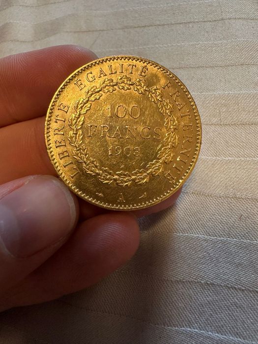 Златна монета 100 франка