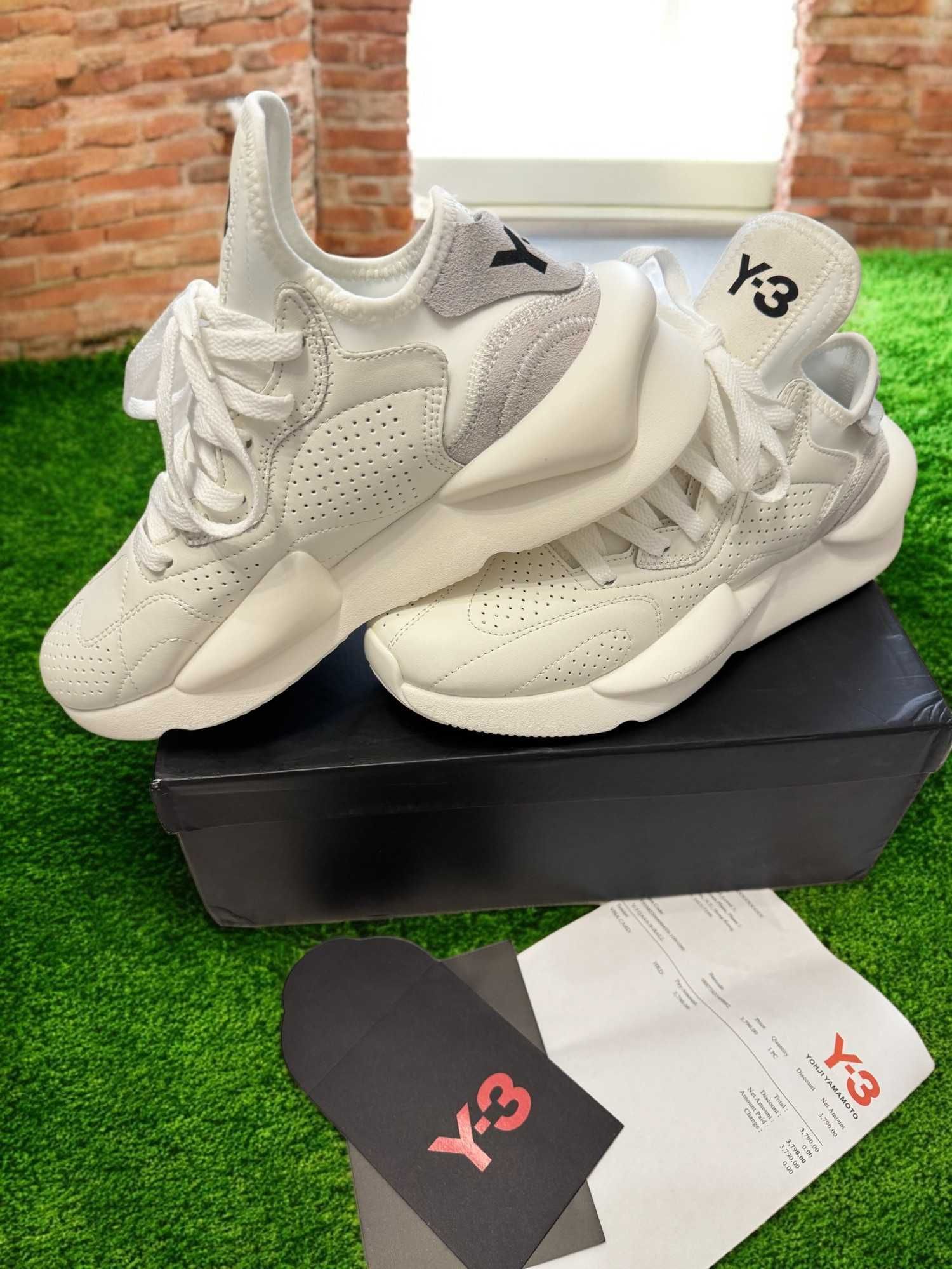 Adidasi Y3 Kaiwa Alb - Produs NOU Full Box - Calitate Premium