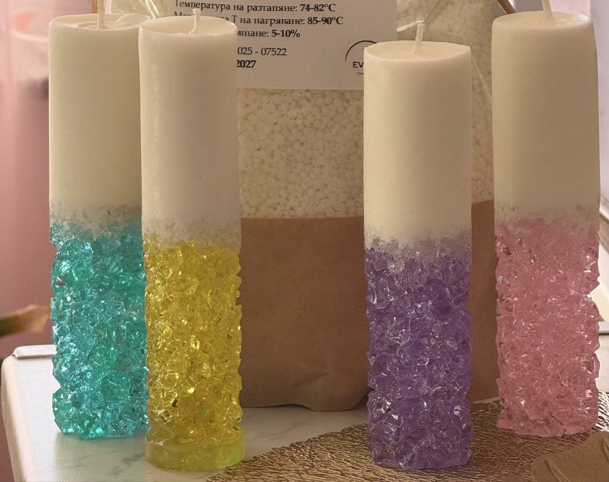 Кристални свещи и висококачествен восък