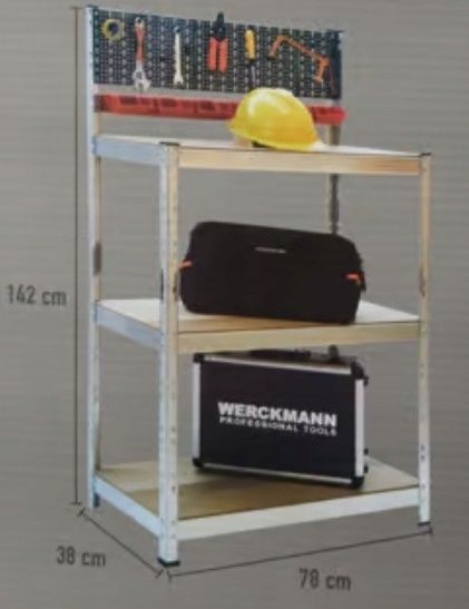 Работна маса , стелаж , стена за инструменти ,  рафтове , работен плот