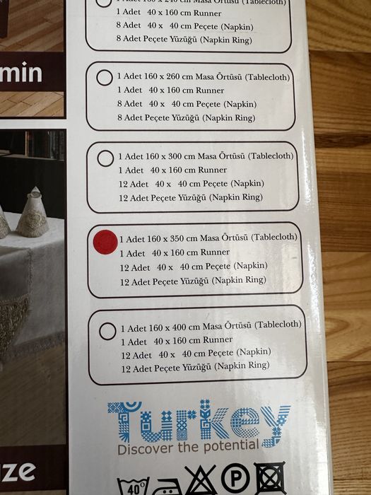 Новый комплект скатерти. Турция