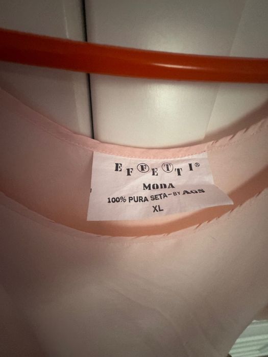 Top dama din matase naturala roz pastel