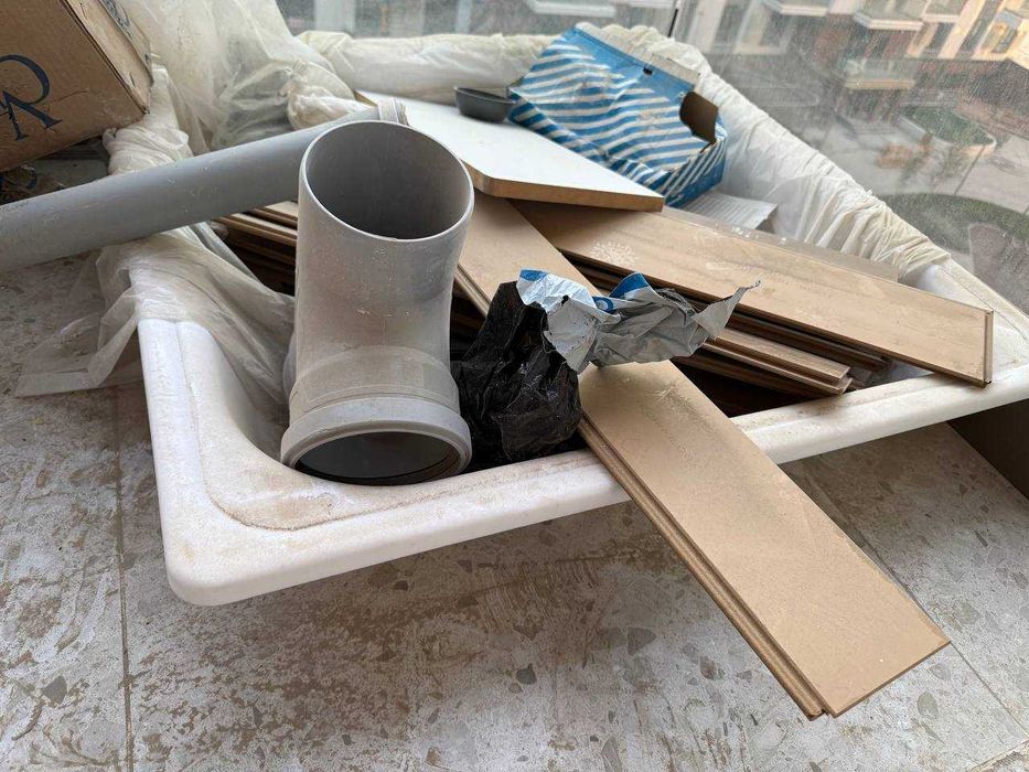 Срочно, все новое! Набор - Унитаз, раковина, поддон под душ,