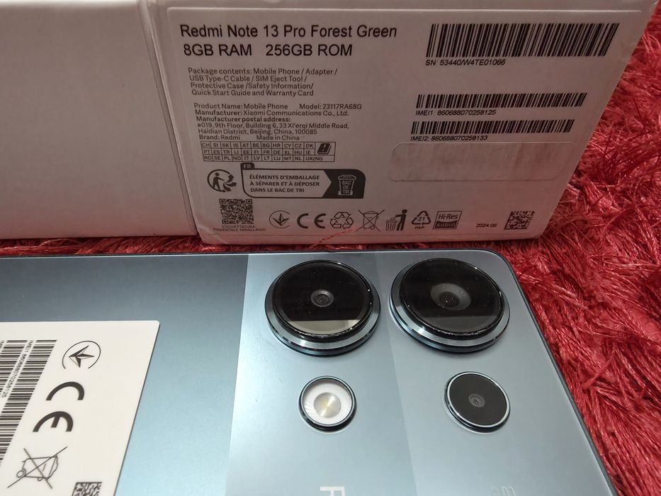 -Xiaomi Redmi Note13Pro, Nou, Nefolosit, 256Gb, 8Ram, 0 cicluri incarc