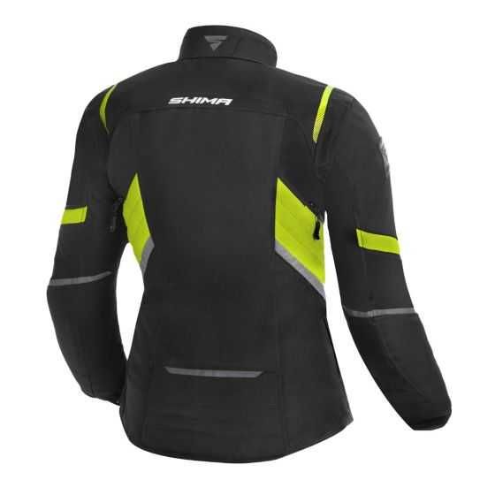 Дамско текстилно мото яке SHIMA RUSH Black/Fluo ,4 сезона,протектори