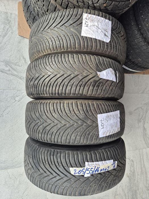 Vând cauciucuri 205/55/16 M+S set complet imp Germania