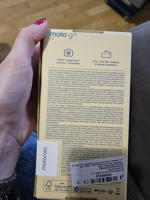 Телефон Motorola Moto g35 - 256 GB - сив