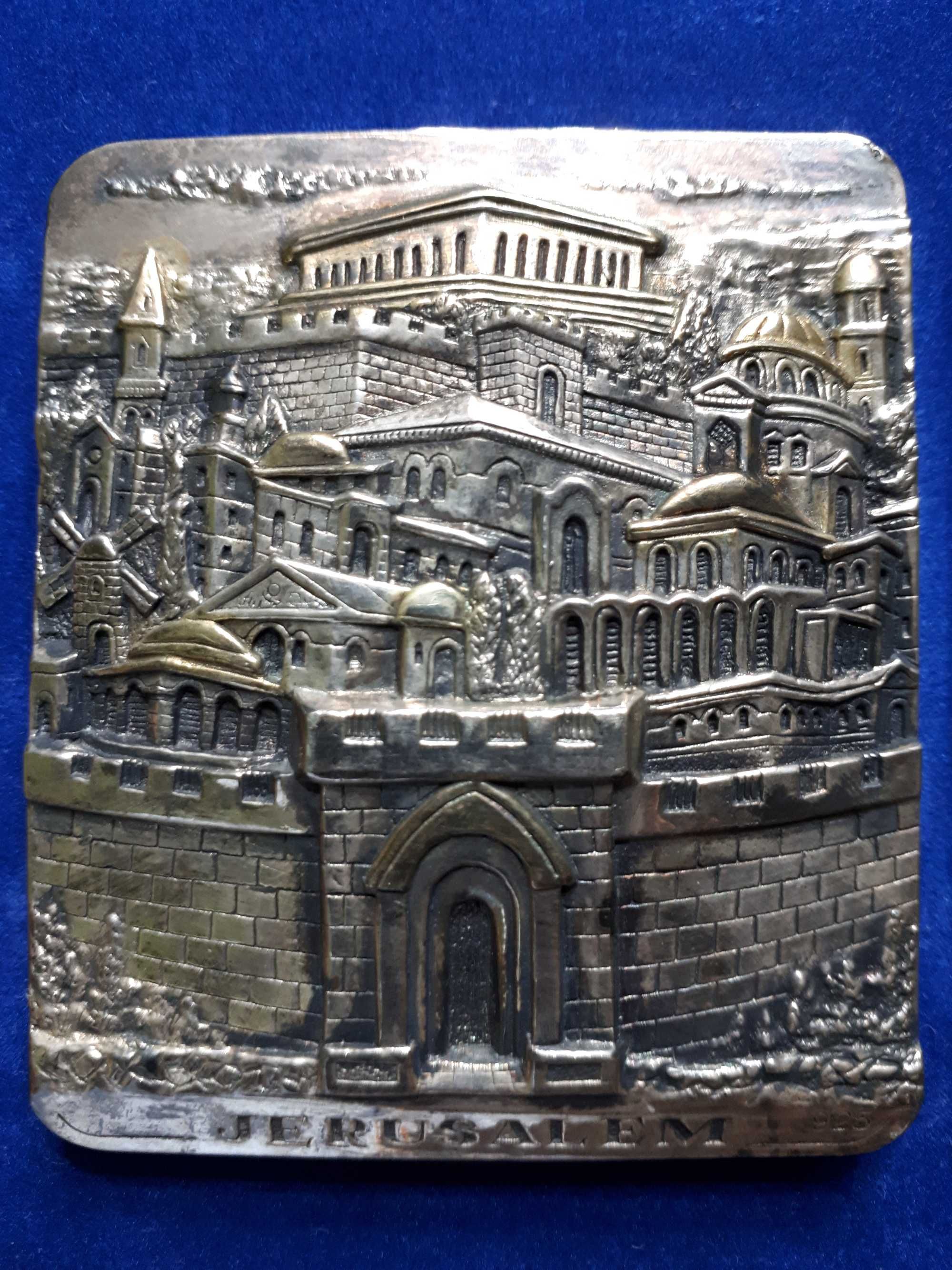Скульптура (барельеф) СЕРЕБРО "Иерусалим" в рамке