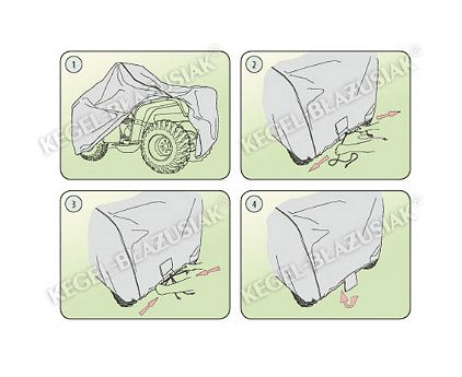 Покривало за atv kegel серия basic, размер s, сив цвят, quad