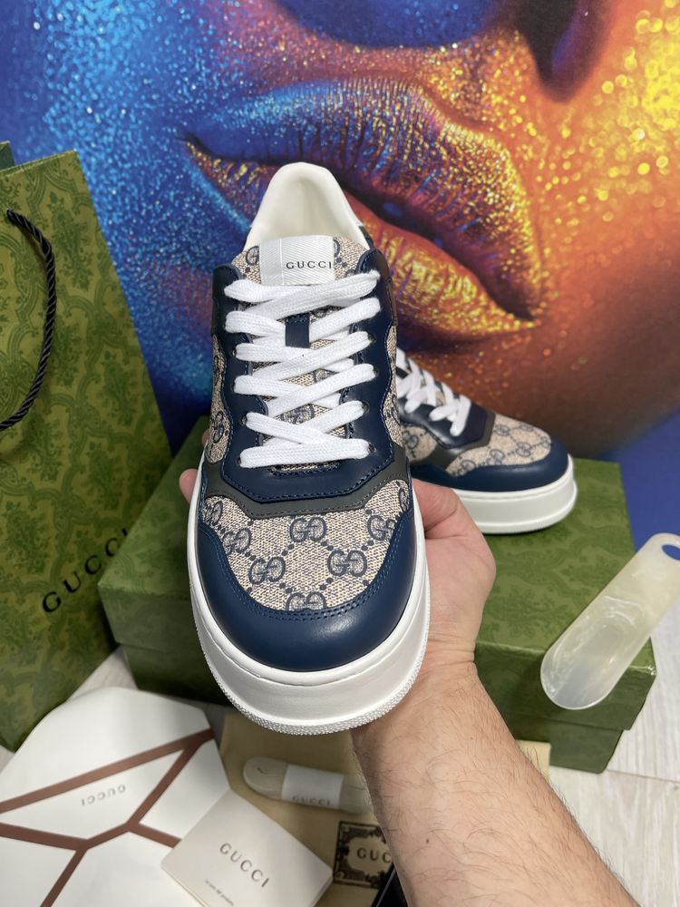 Adidasi Gucci GG piele naturala 100% Full Box colectie noua