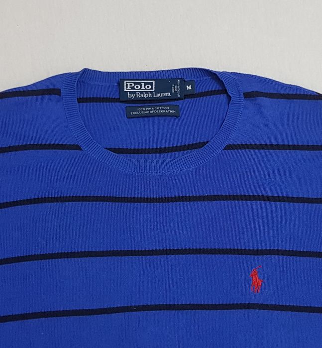 Bluza Polo by Ralph Lauren  striped sweater 100% bumbac, pulover Nr. M