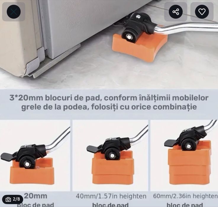 Instrument de transport rezistent pentru mutat mobila, frigiderul etc.