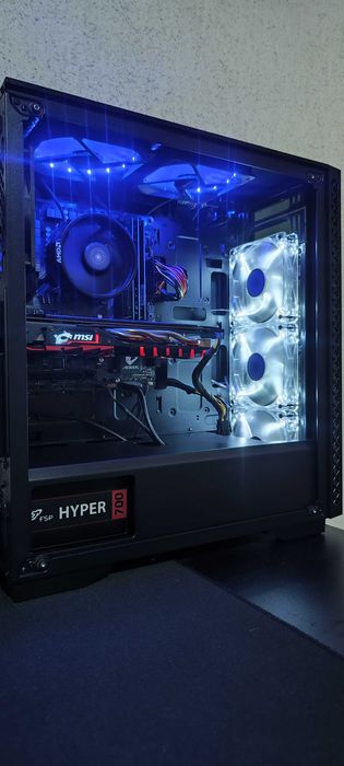 Геймърски компютър (AMD Ryzen 5 1600X + Radeon RX 580 8GB)