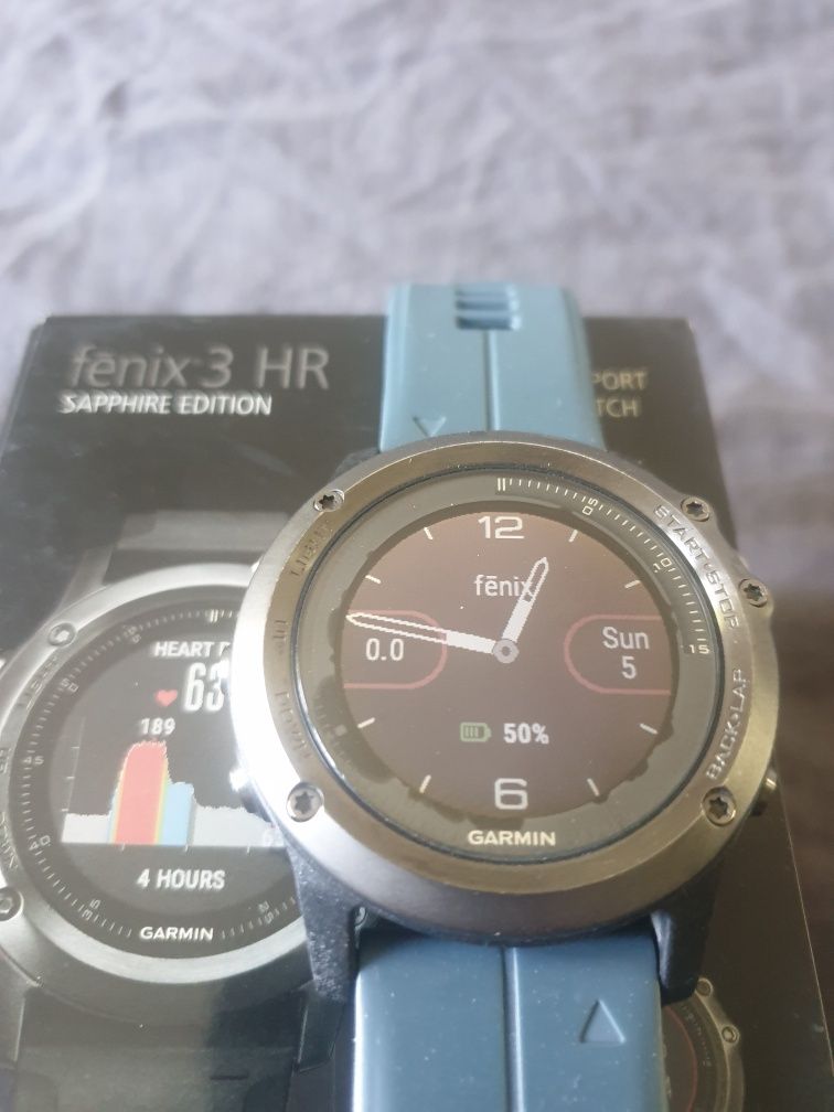 Ceas Smartwatch Garmin Fenix 3HR Sapphire Edition