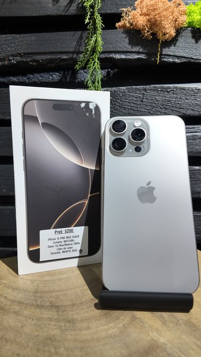 iPhone 16 Pro Max 256gb Natural Neverlocked/Fact+Garantie