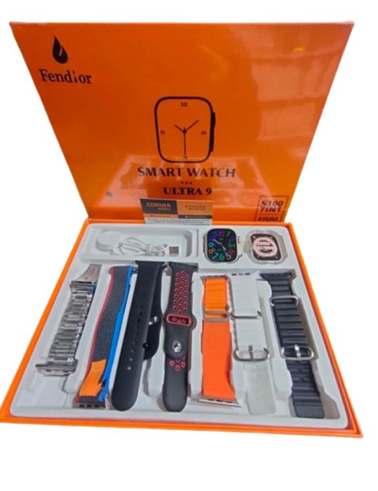 Смарт часовник S100 ultra 7in1,strap HD SMW4 FS-11574