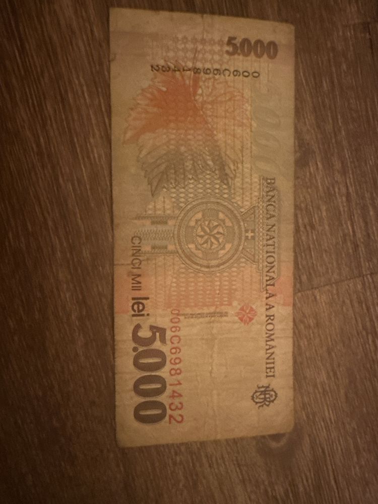 Bancnota 5000 lei an 1998