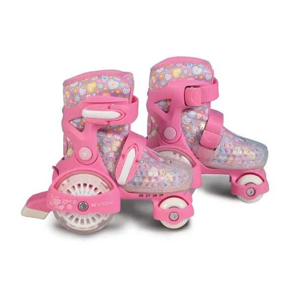 BYOX Регулируеми кънки с PVC колелца LITTLE BEETLE PINKY GIRL