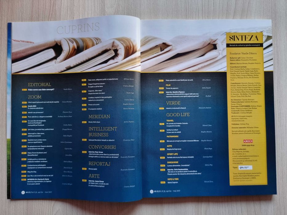 Revista SINTEZA nr 39 - Fake News. Cultura si Gandire Strategica