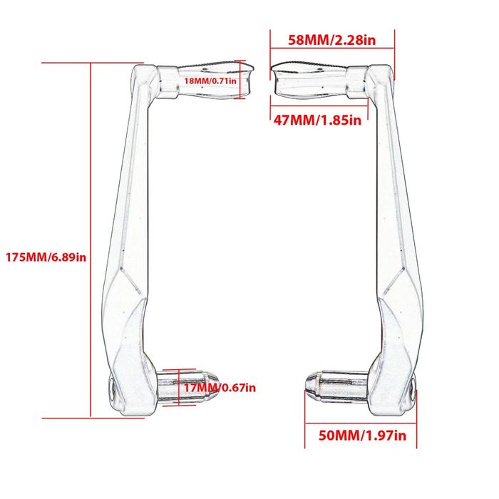 Set protectii leviere maneta ambreiaj CNC handguard A960