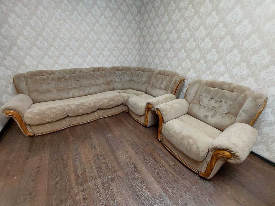 Диван угловой + кресло