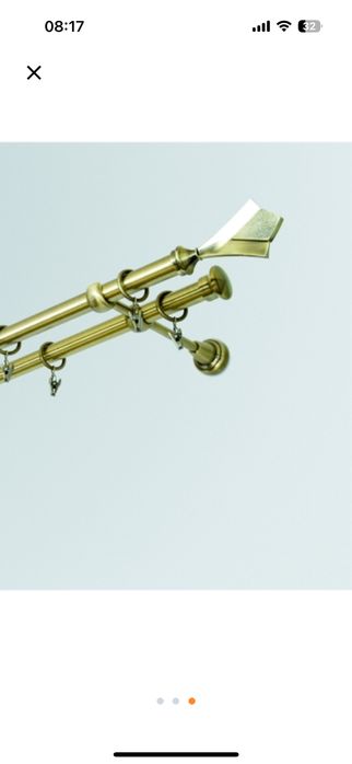 Galerie dubla, bara metal pentru perdea