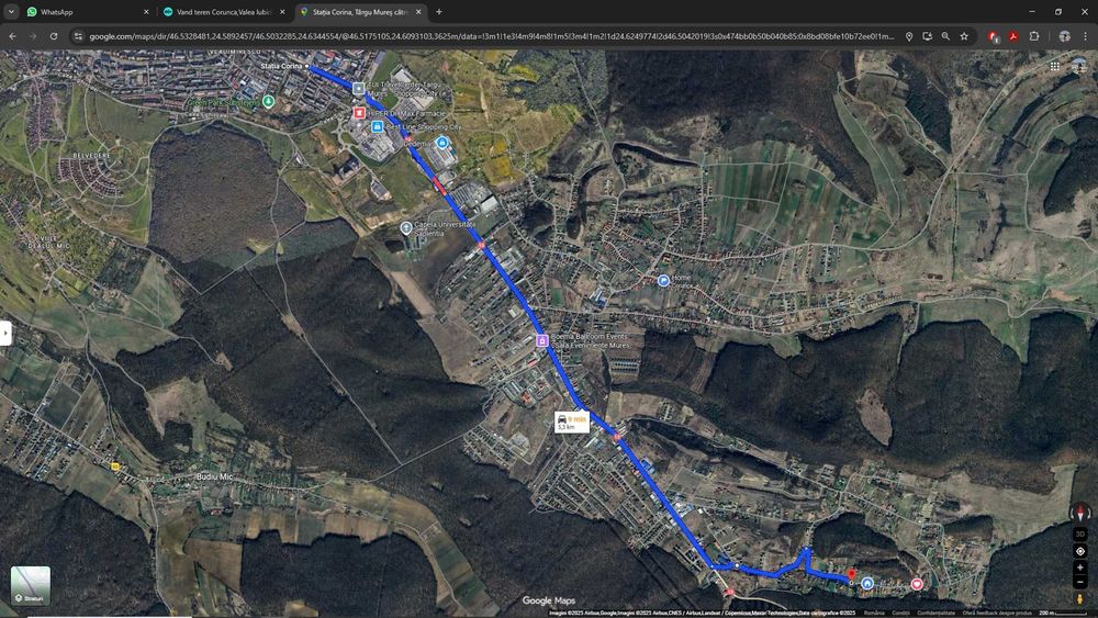 Teren Corunca, PUZ utilitati drum asfaltat S=900 mp