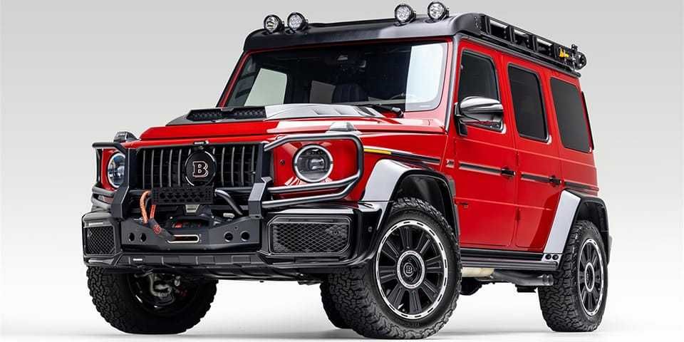 Багажник + Стълба + Карбон Спойлер и лед прожектори Mercedes G W464
