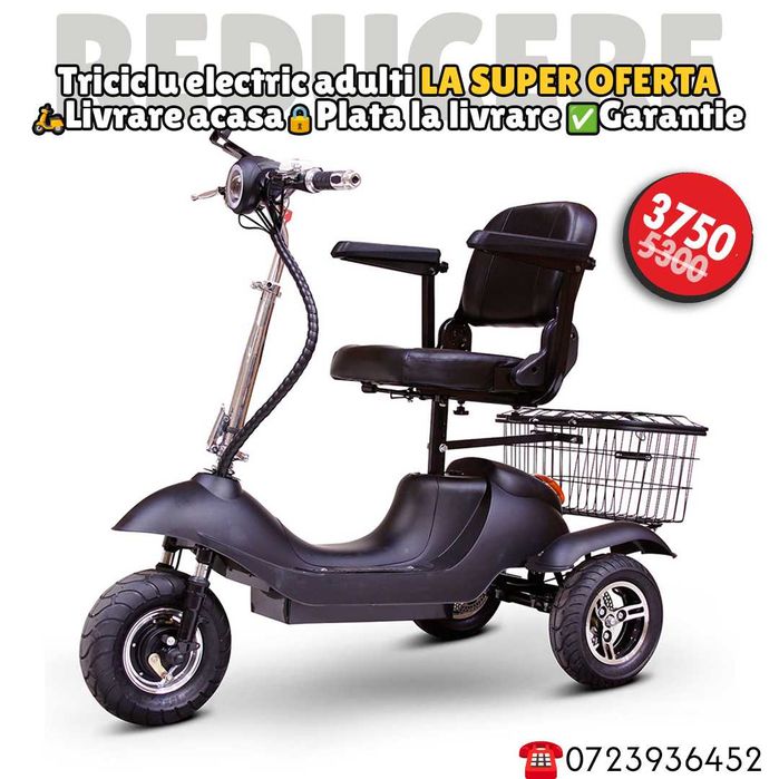 Tricicleta electrica ADULTI fara permis -29% Livare acasa, garantie !