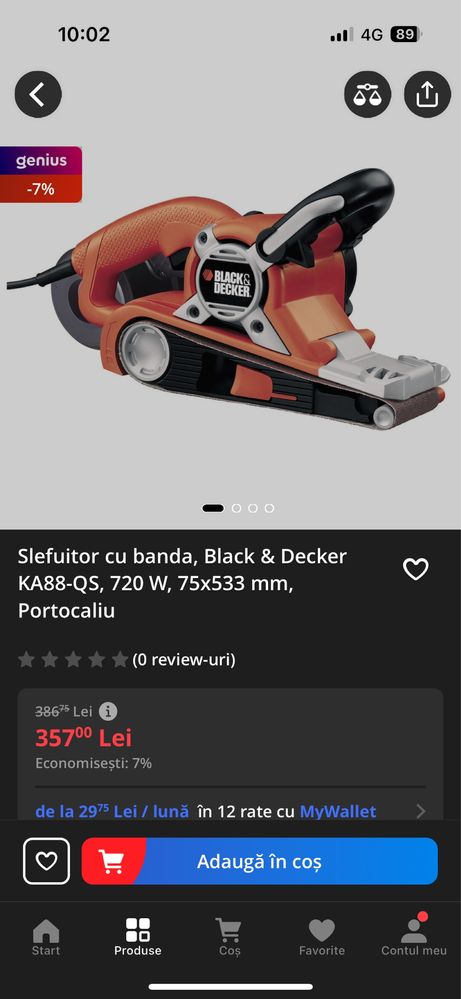 Slefuitor cu banda Black Decker