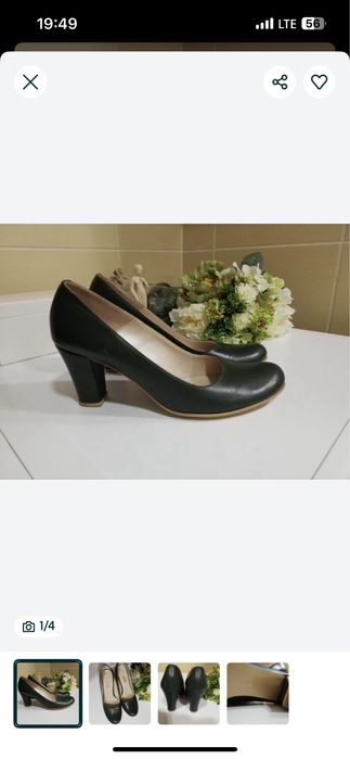 Pantofi piele verde 38