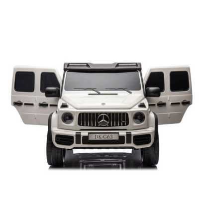 Mașinuță electrică Mercedes G63 XXL cu 4 motoare – Alb, telecomandă