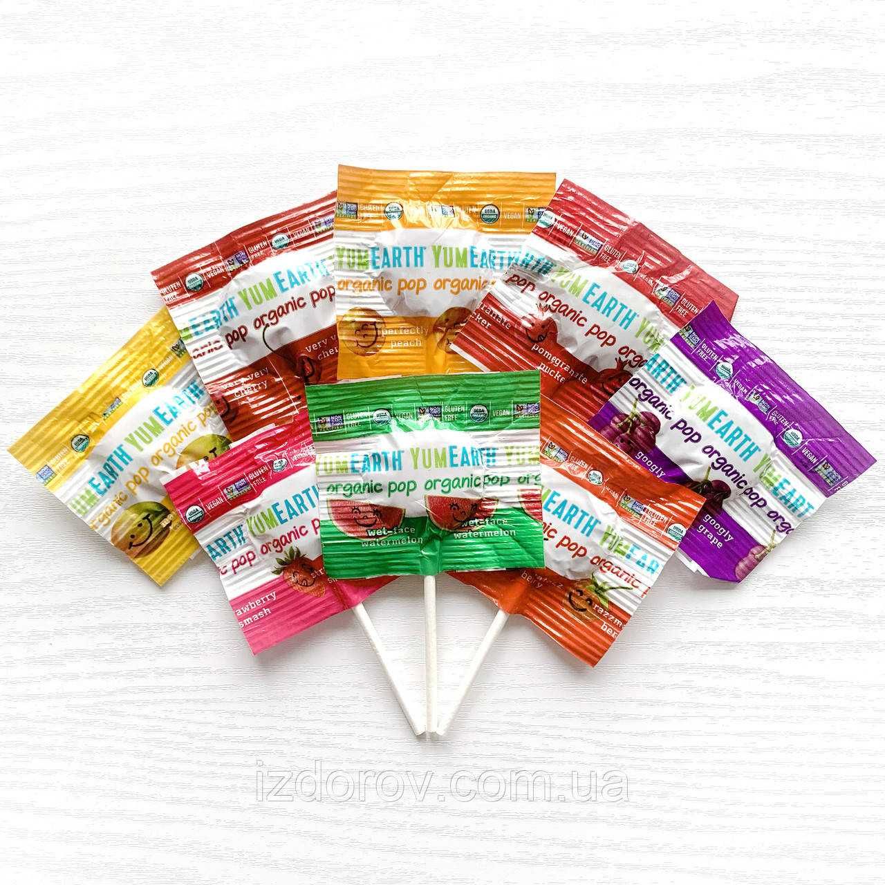 Yumearth lollipops (леденцы, chupa chups, чупа чупс) 100 шт